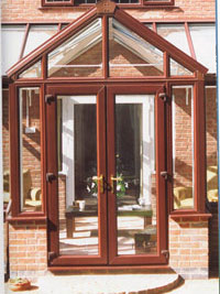 Conservatory with french doors